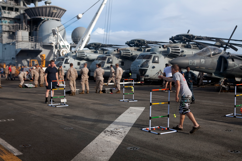 Illustration for article titled Steel Beach- When US Navy Ships Throw Giant Beach Picnic Parties